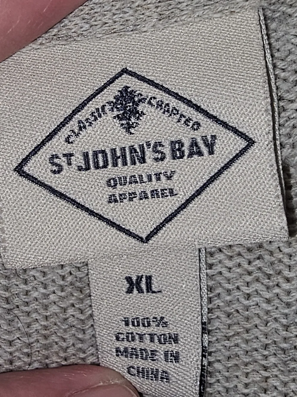 St. John's Bay Striped Open-Front Cardigan in Beige, Black and Taupe - Picture 2 of 5